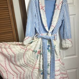 Vintage inspired handmade bedspread chenille robe